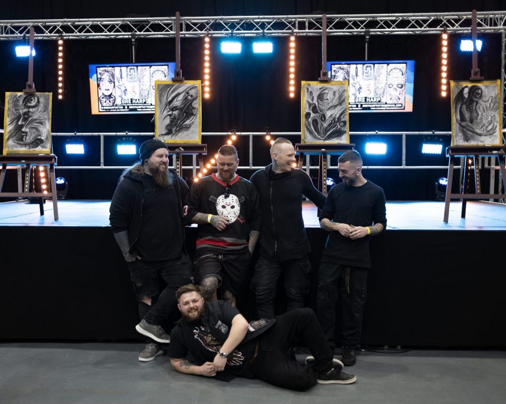 tattoo artists after art fusion performance at tattoo freeze