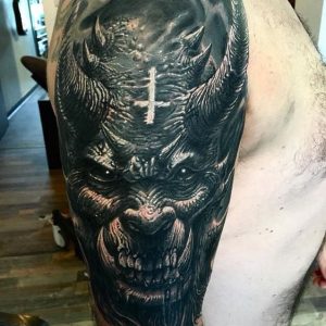 Image of a fantasy goblin like create tattoo