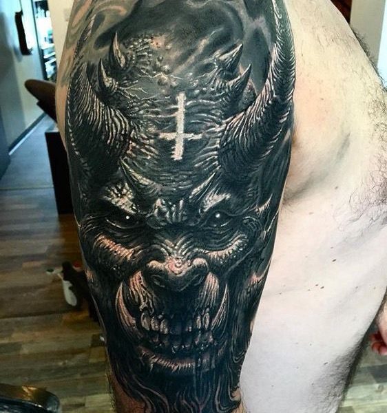 Image of a fantasy goblin like create tattoo